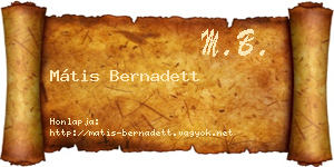 Mátis Bernadett névjegykártya