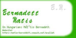 bernadett matis business card